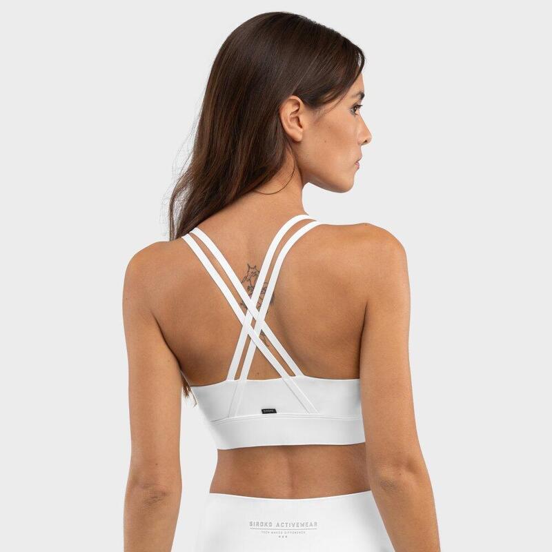 Brassière sport Fitness Femme Balance White Blanc