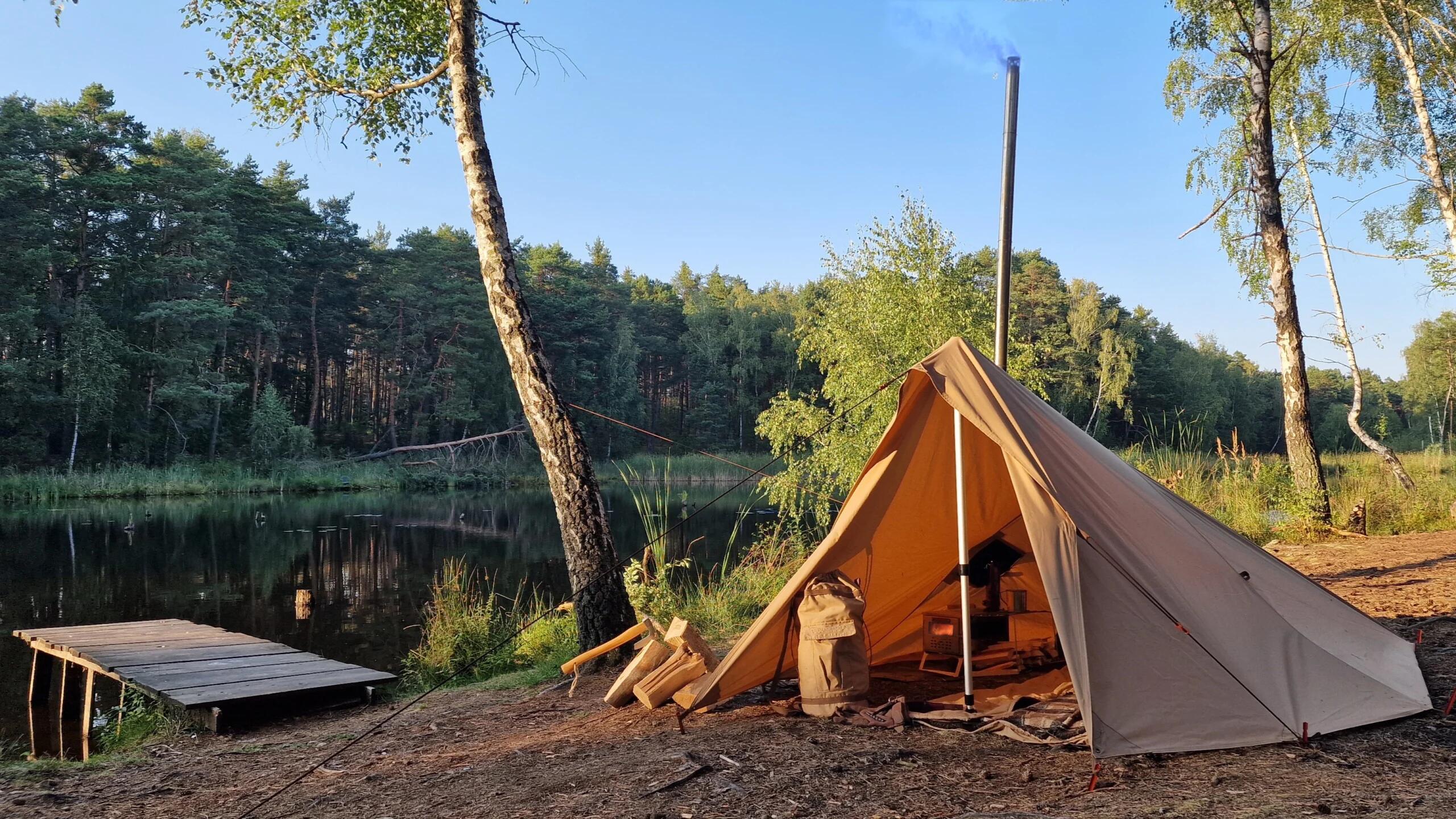 HOT Tarp™ 3x3 Cotton natural BUSHMEN 2/7