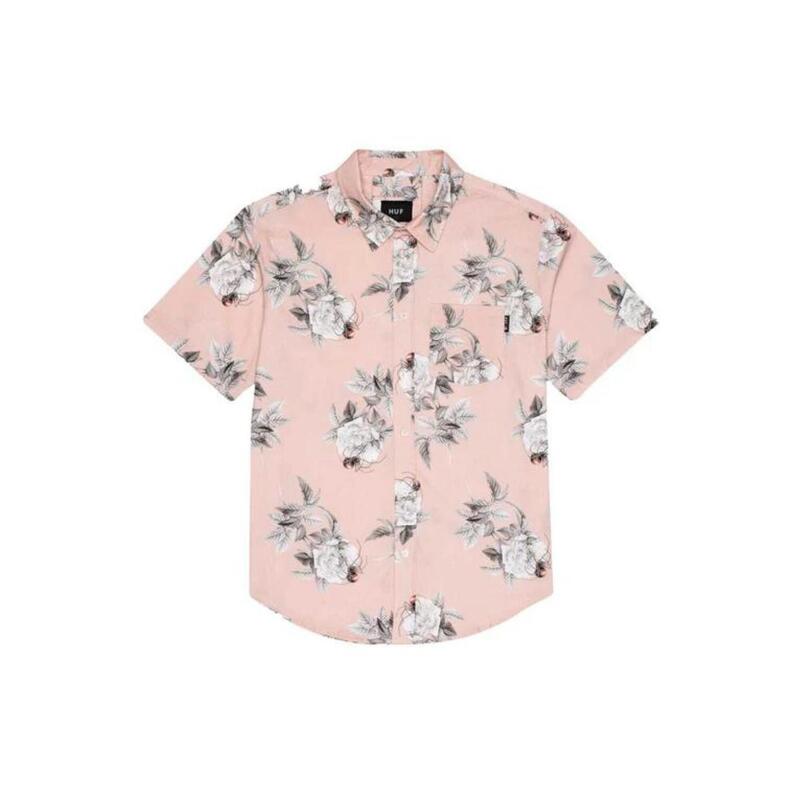 Camisa Huf Widower Woven de manga corta para hombre