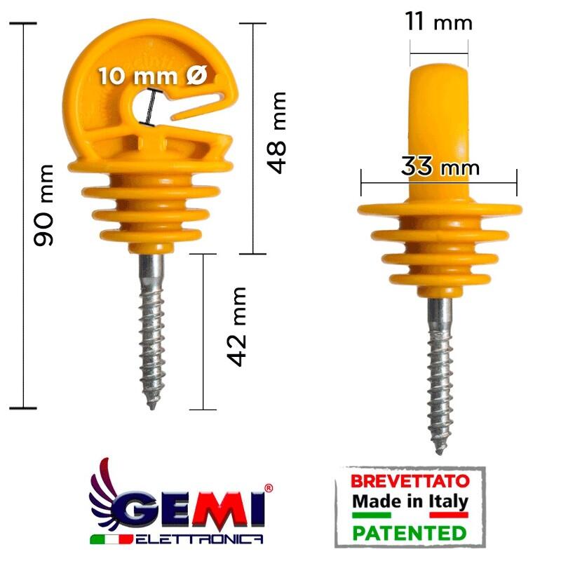 Isolatori Per Pali In Legno 100 Pz Per Recinto Elettrico Recinti Elettrici 3/7
