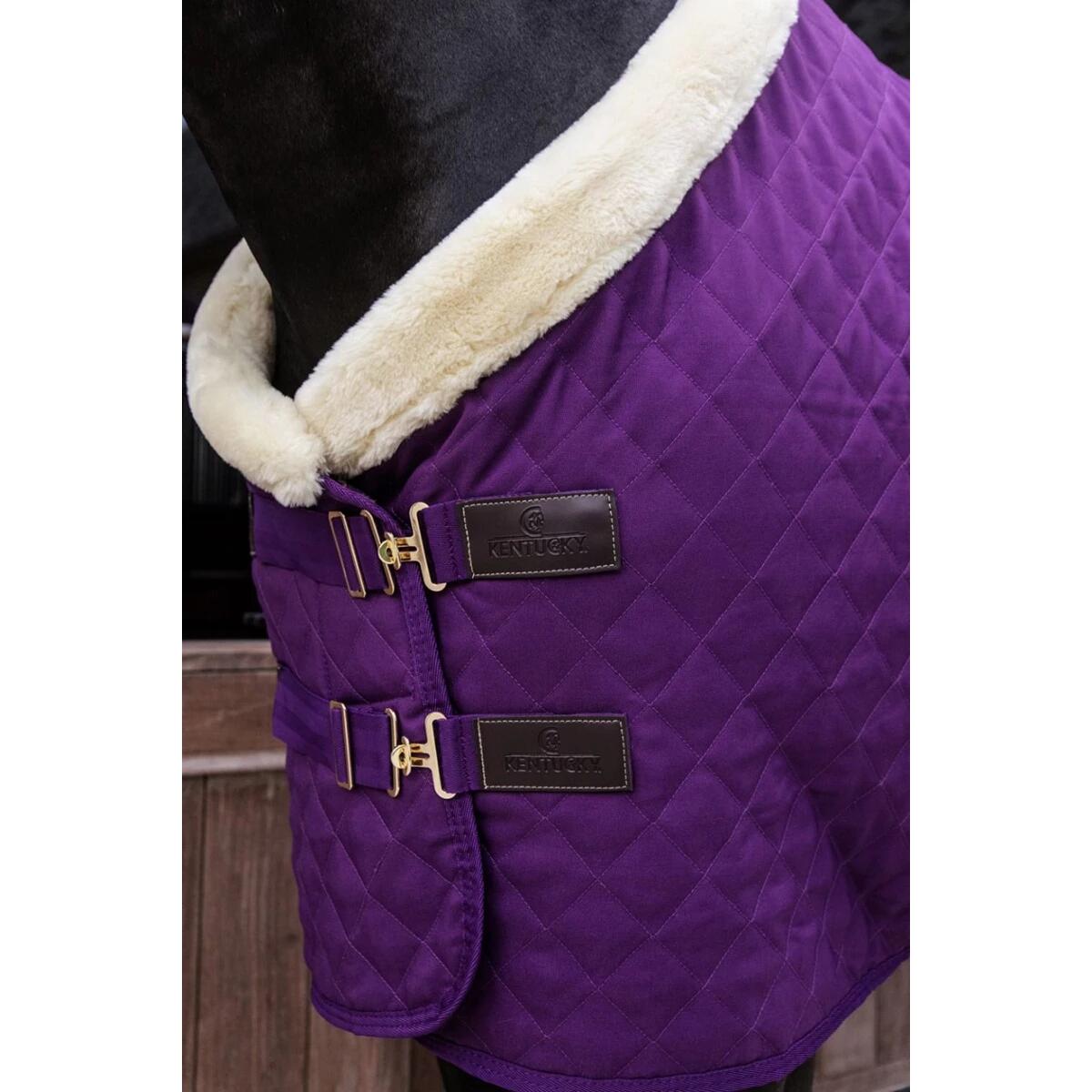 Couverture de présentation - 600D - 155 cm - Laine vegan - Mauve royal 2/5