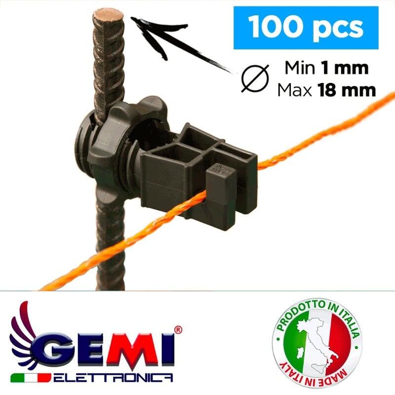 Isolatori Per Pali In Ferro 100 Pz Per Recinto Elettrico Recinti Elettrici 3/5