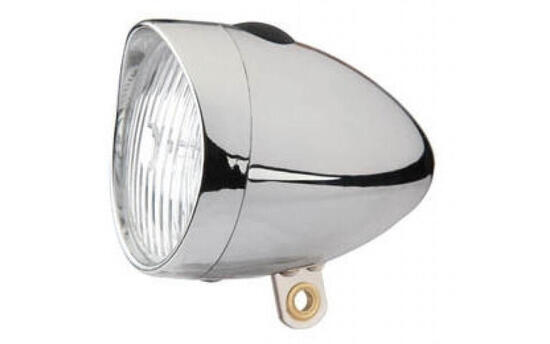 Koplamp Retro 3 led aan/uit - incl. batterijen - chroom (werkplaatsverpakking)