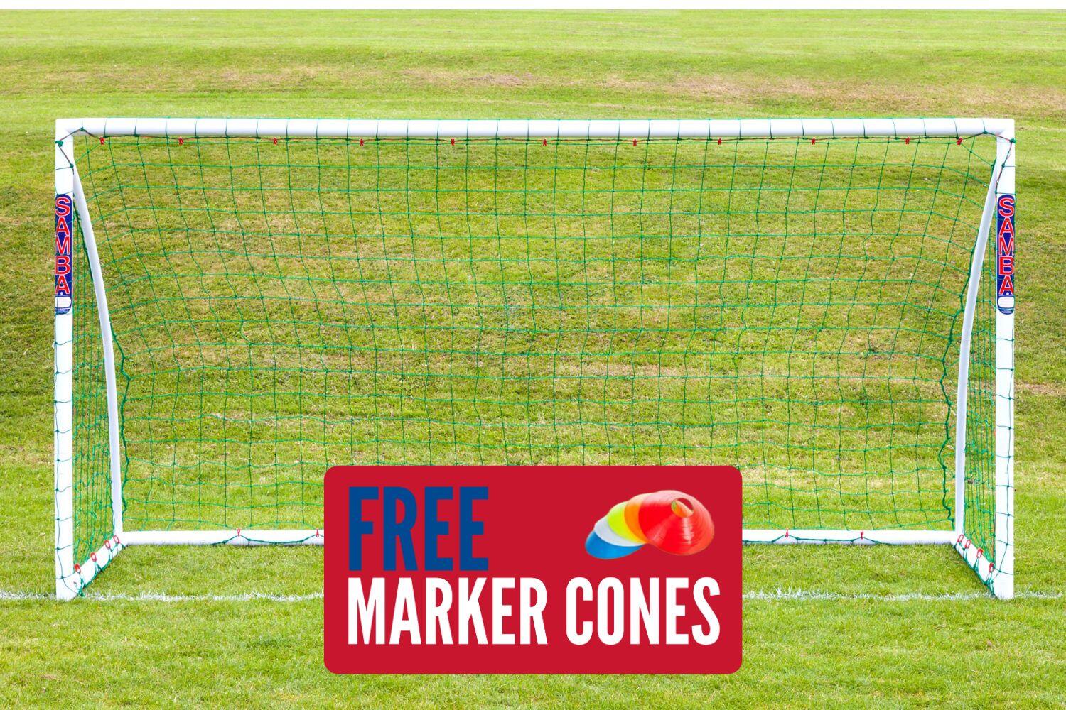 SAMBA 12ft x 6ft Trainer Goal WITH 5 x Marker Cones