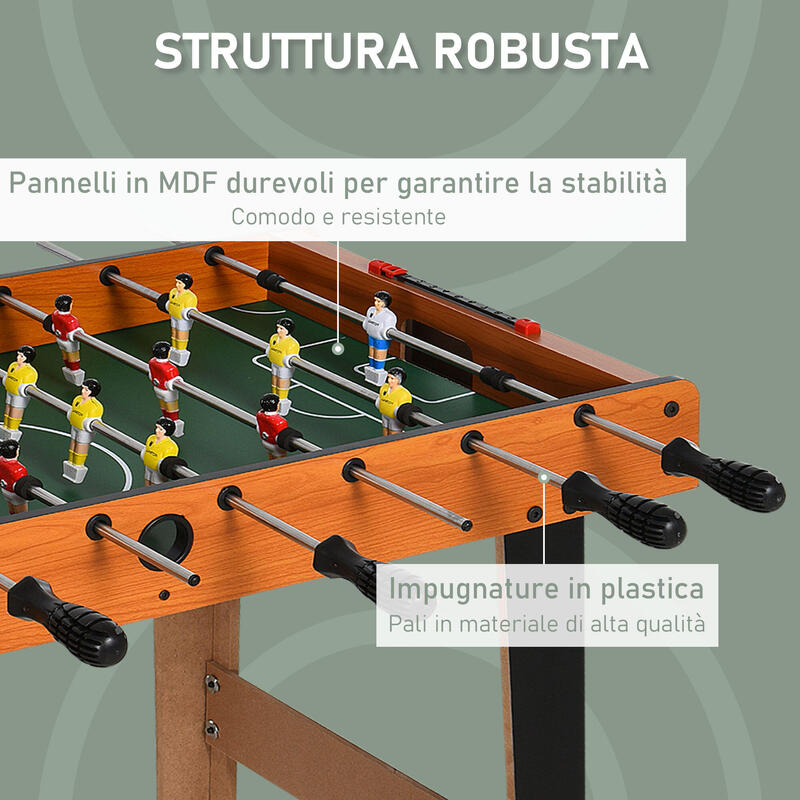 Homcom Joc de fotbal de masa cu 22 jucatori si accesorii incluse 84.5 x 40 x 62