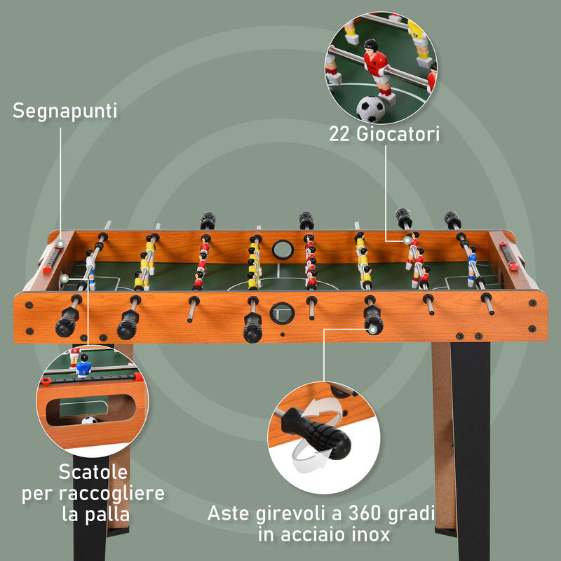 Joc de fotbal de masa cu 22 jucatori si accesorii incluse 84.5 x 40 x 62