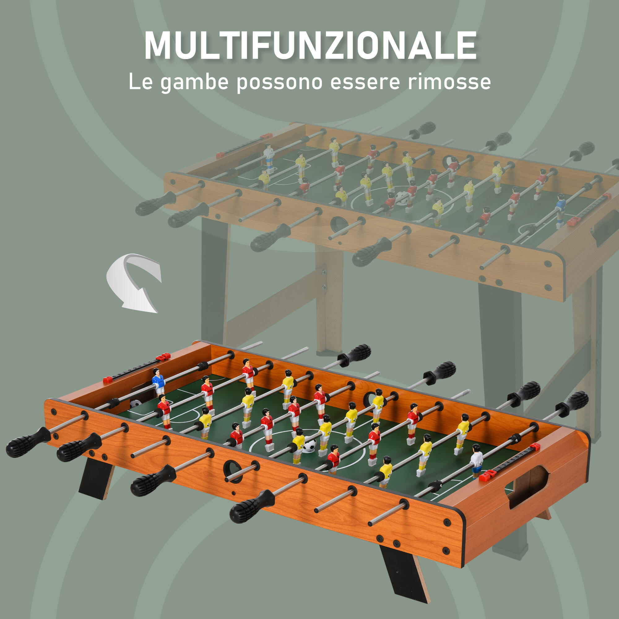 Joc de fotbal de masa cu 22 jucatori si accesorii incluse 84.5 x 40 x 62