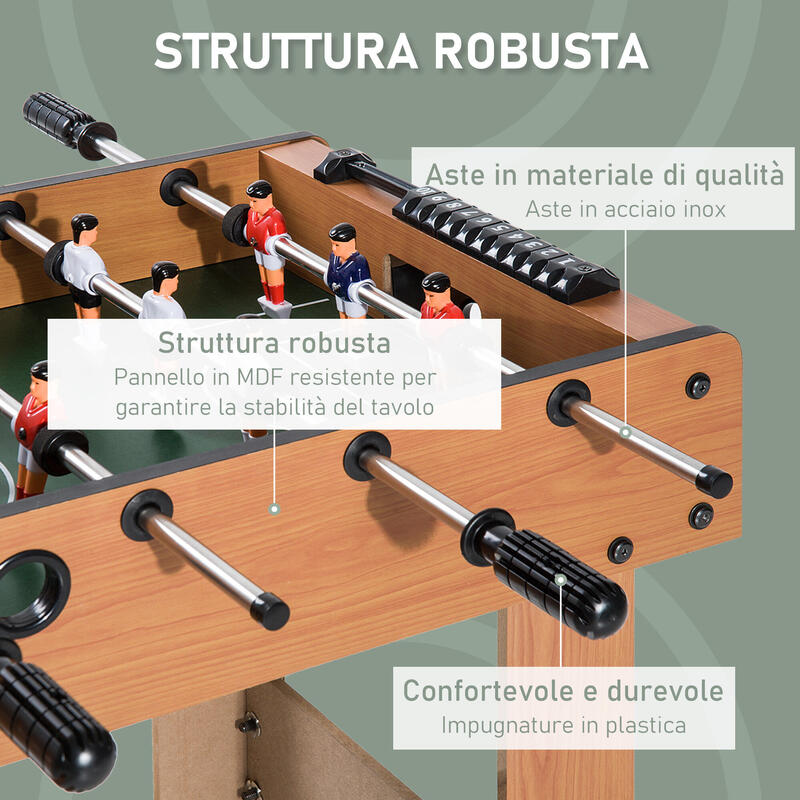 HomCom Masa de Foosball Profesionala in Lemn MDF, 87x 4 x78cm