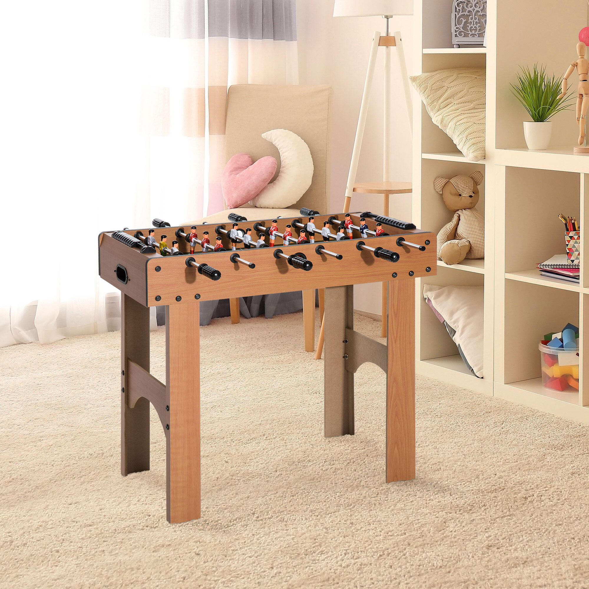HOMCOM Calcio Balilla Professionale in Legno MDF, 87x43x78cm 2/7