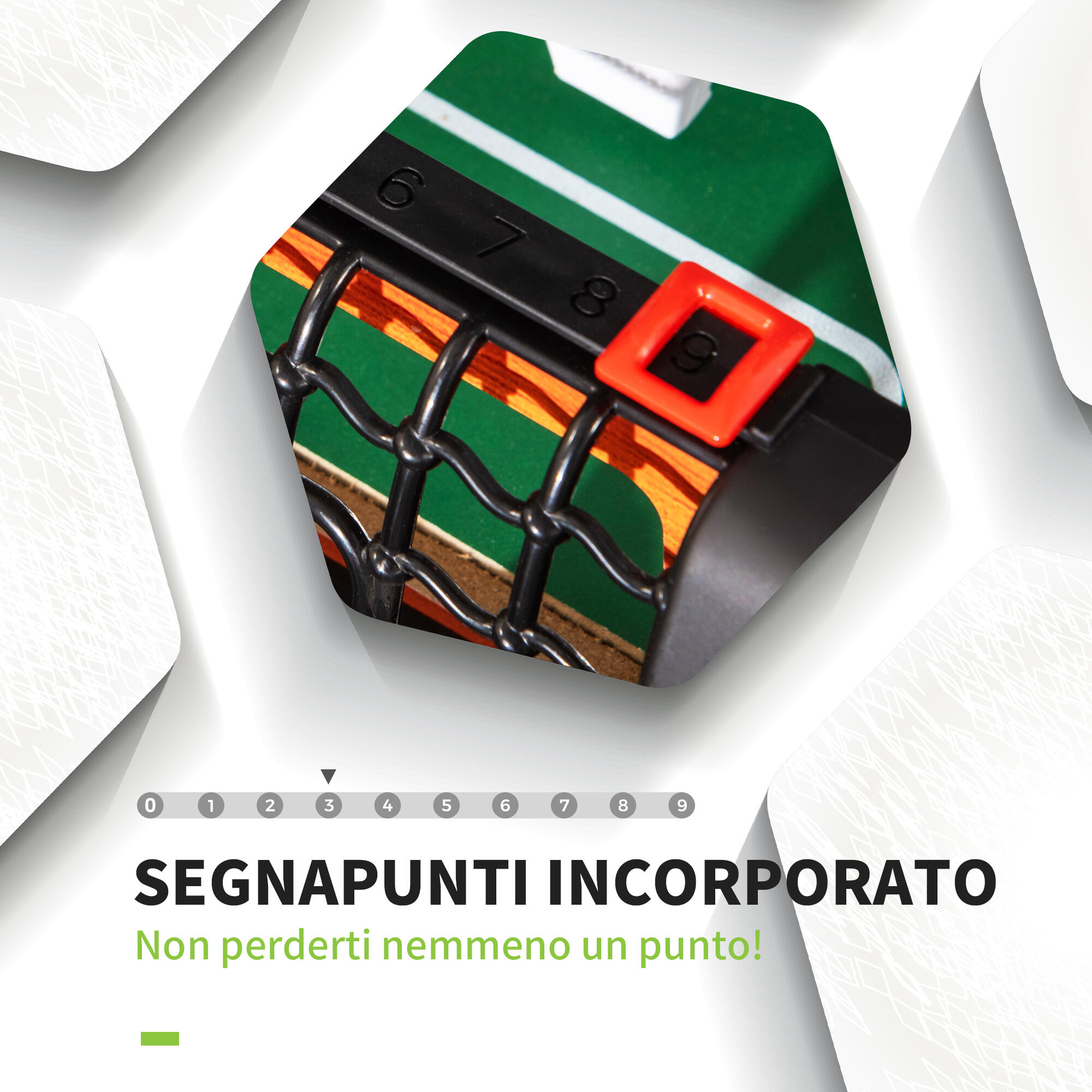 HOMCOM Biliardino per Bambini con Segnapunti Manopole Antiscivolo e Palline 5/8