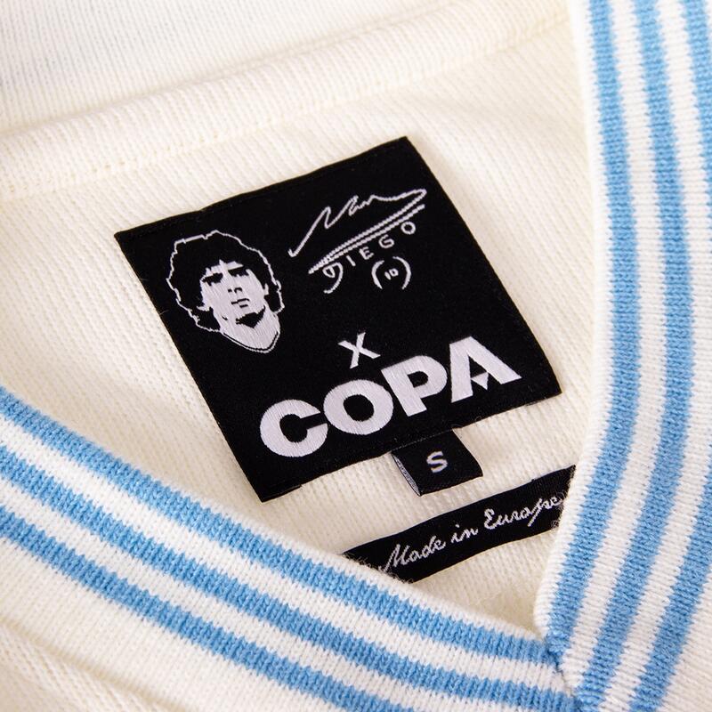 Koszulka retro piłkarska dla dorosłych - Maradona x COPA Neapol 1984 - Biała