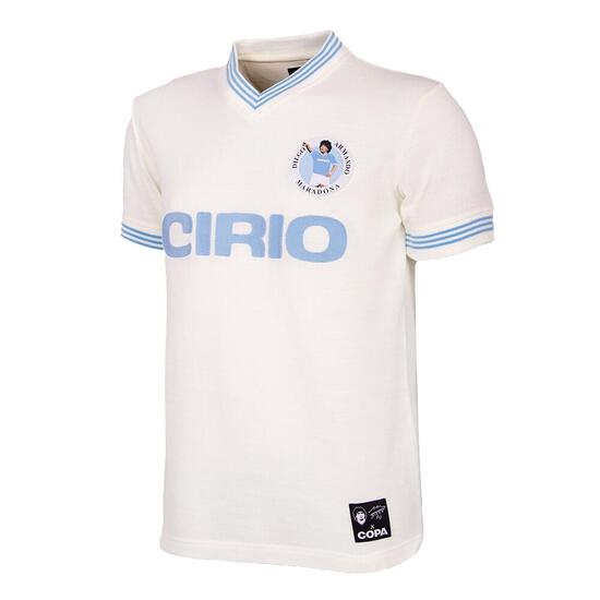 Maillot de football rétro extérieur - Homme - Maradona Napoli 1984 - Blanc