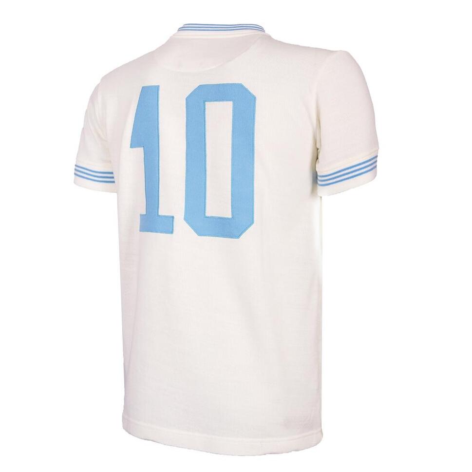 Koszulka retro piłkarska dla dorosłych - Maradona x COPA Neapol 1984 - Biała