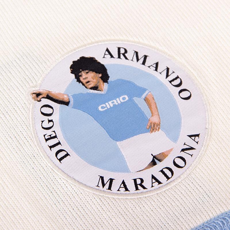 Koszulka retro piłkarska dla dorosłych - Maradona x COPA Neapol 1984 - Biała