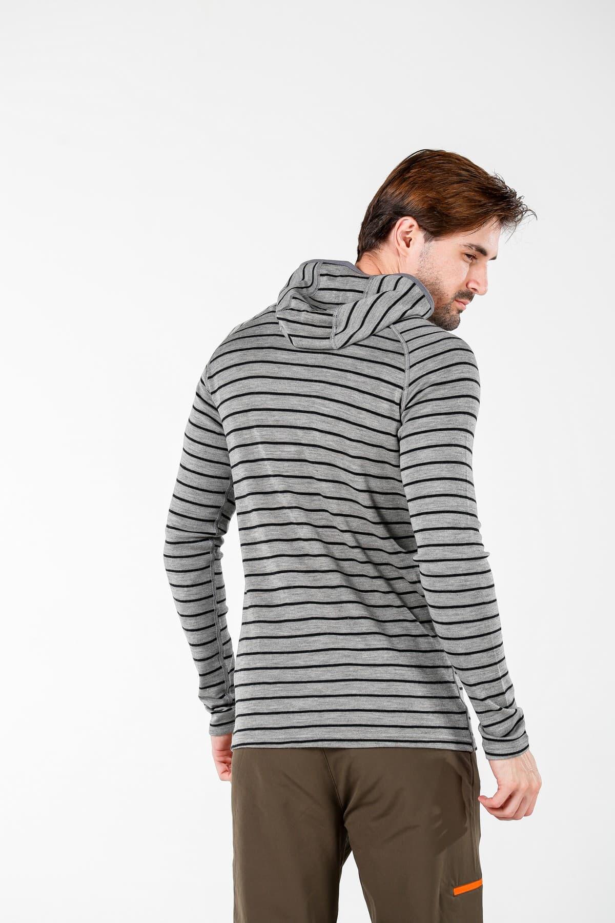 Bluza Turystyczna Męska Termoaktywna Woolona 100% Merino Thor z Kapturem 5/7