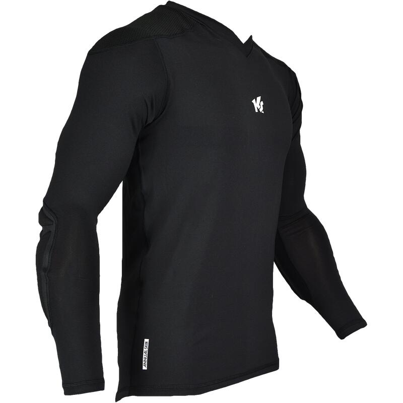 KEEPERSPORT Goalkeeper Undershirt BasicPadded — Long Sleeve, Black (2-pack)