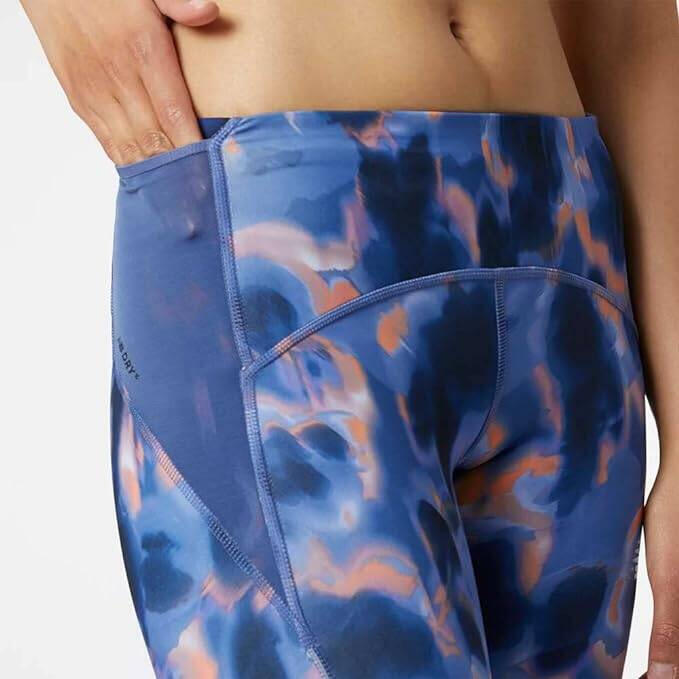 Dames legging New Balance Bedrukte Impact Run Tight 4/4