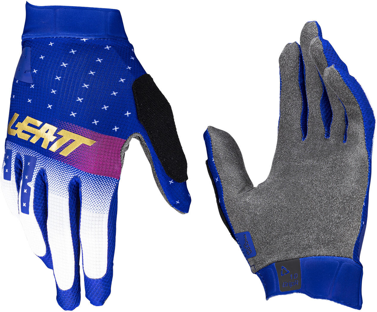 Gants VTT Gripr 1.0 avec paume MicronGrip sans couture Bleu Homme 2/6