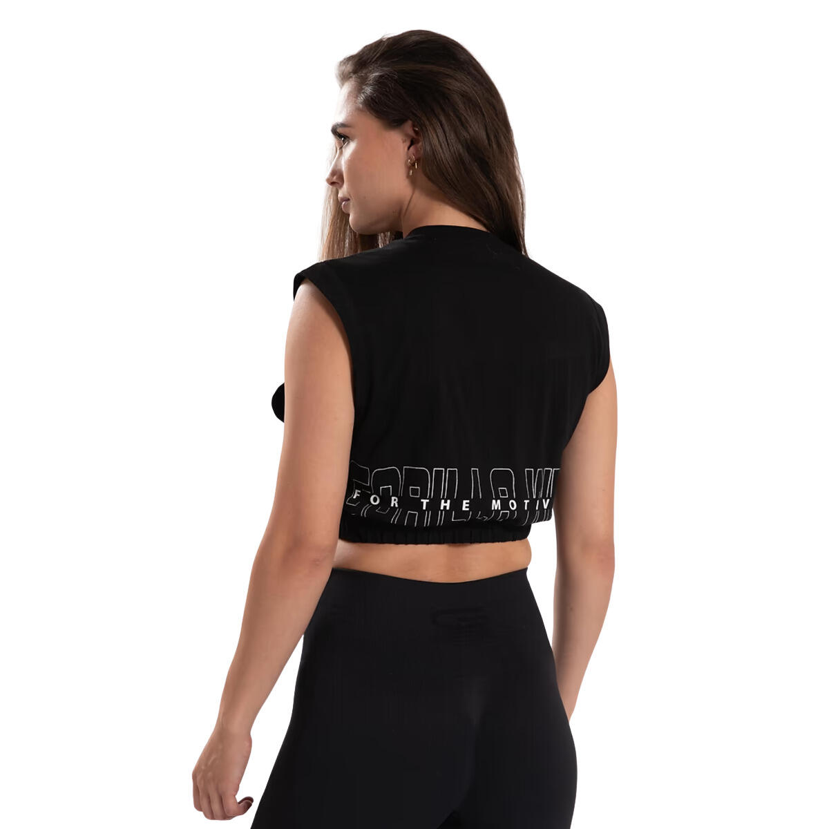 Albion Übergroß Crop-Top - Schwarz 4/6
