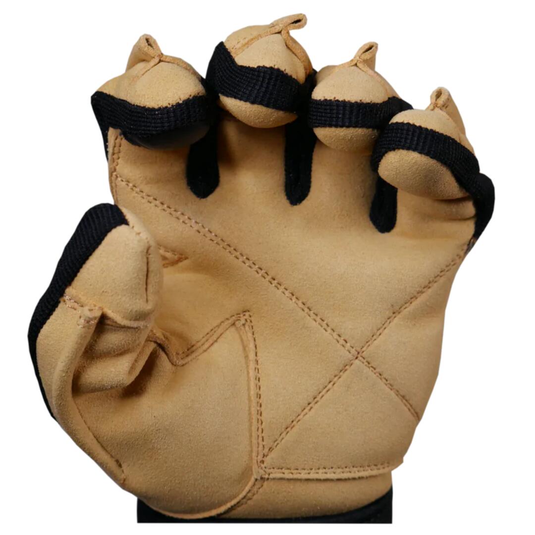Power Lifting Finger Protection Gloves Model 425F with Wrist Straps 5/7