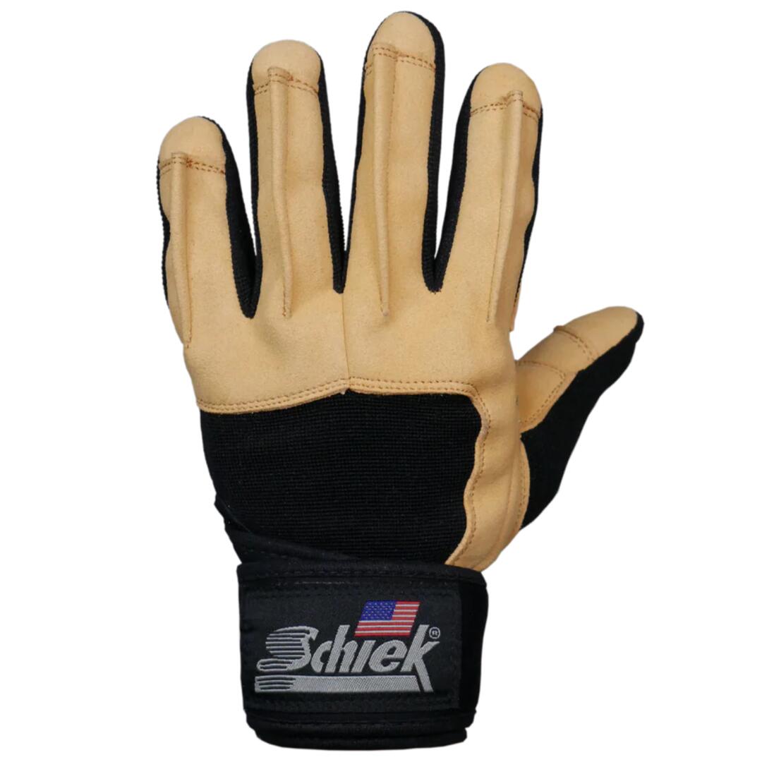 Power Lifting Finger Protection Gloves Model 425F with Wrist Straps 1/7