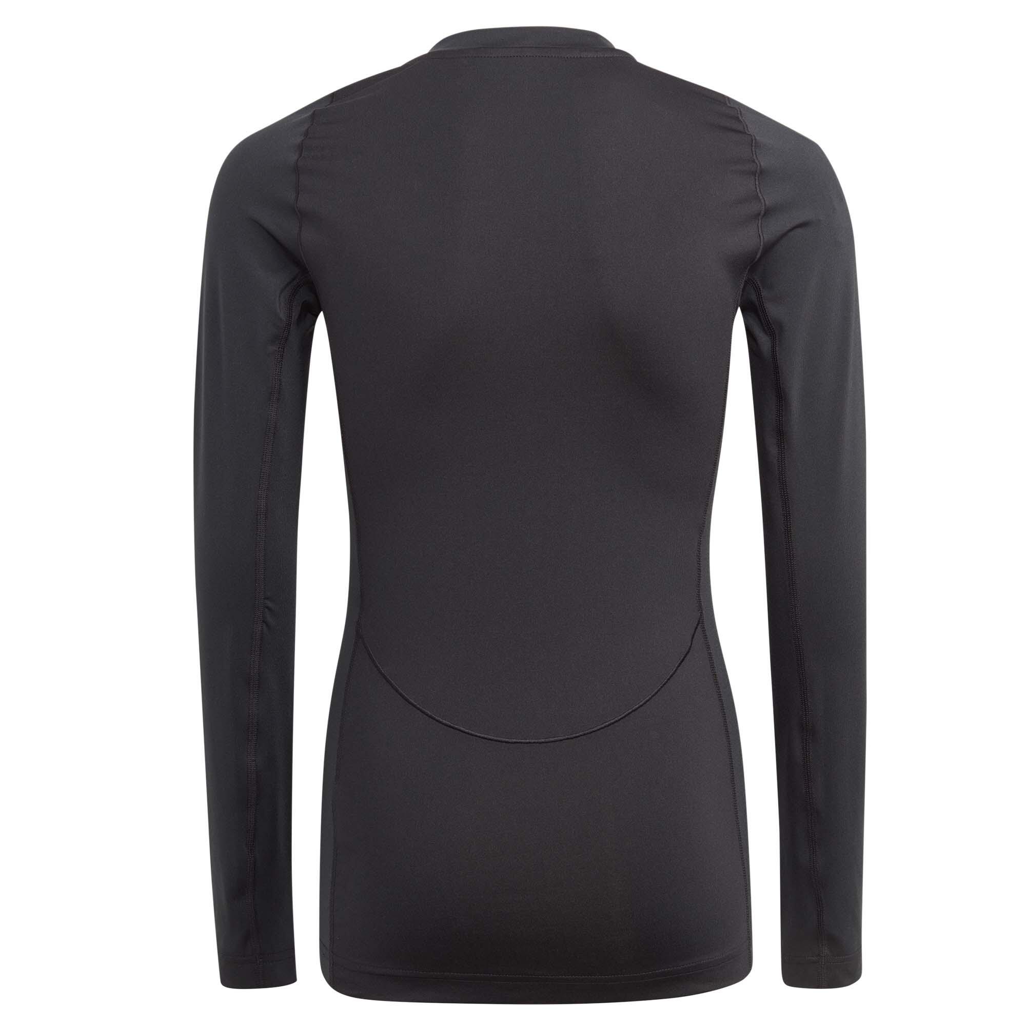Koszulka adidas Tech Fit Jr. Czarna, dopasowana, z długim rękawem 2/9