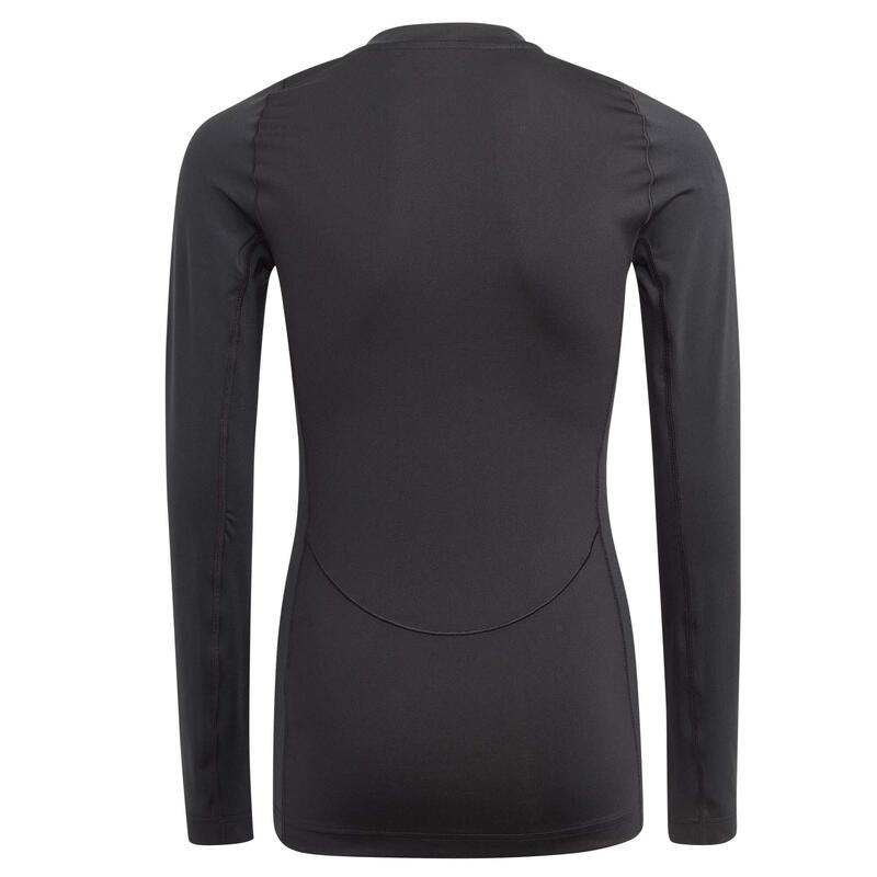 Tricou adidas Tech Fit Jr. Negru, mulat, mânecă lungă