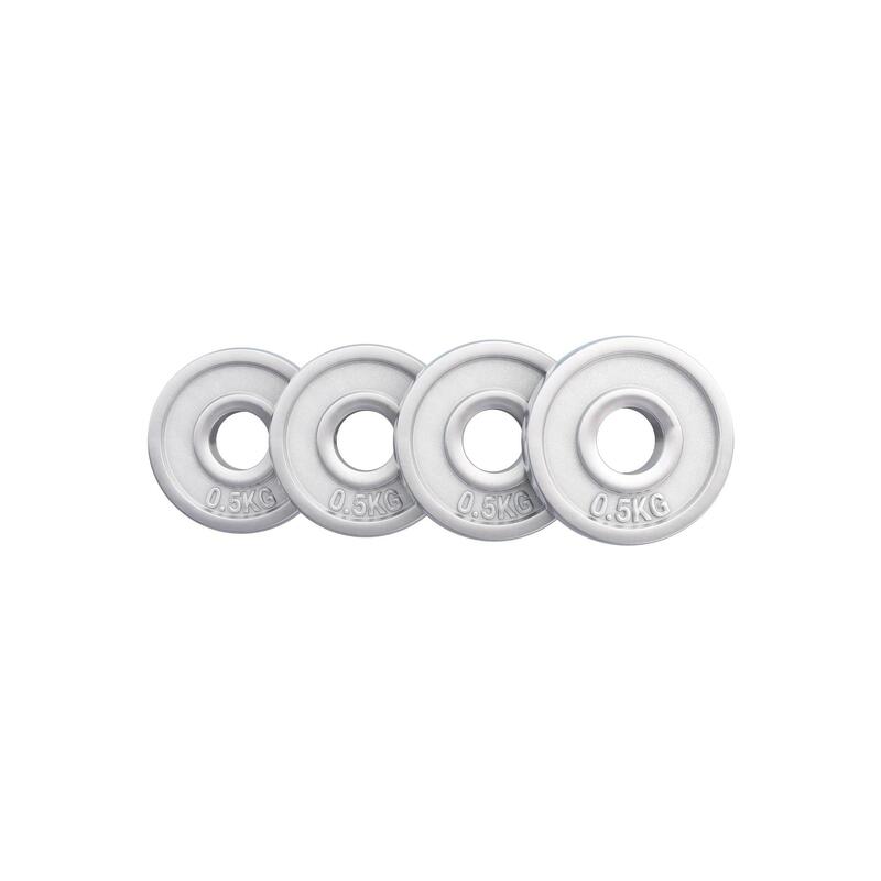 Halterschijven Set - Bundel - 2 kg (4 x 0,5 kg) - Chroom - 30 mm