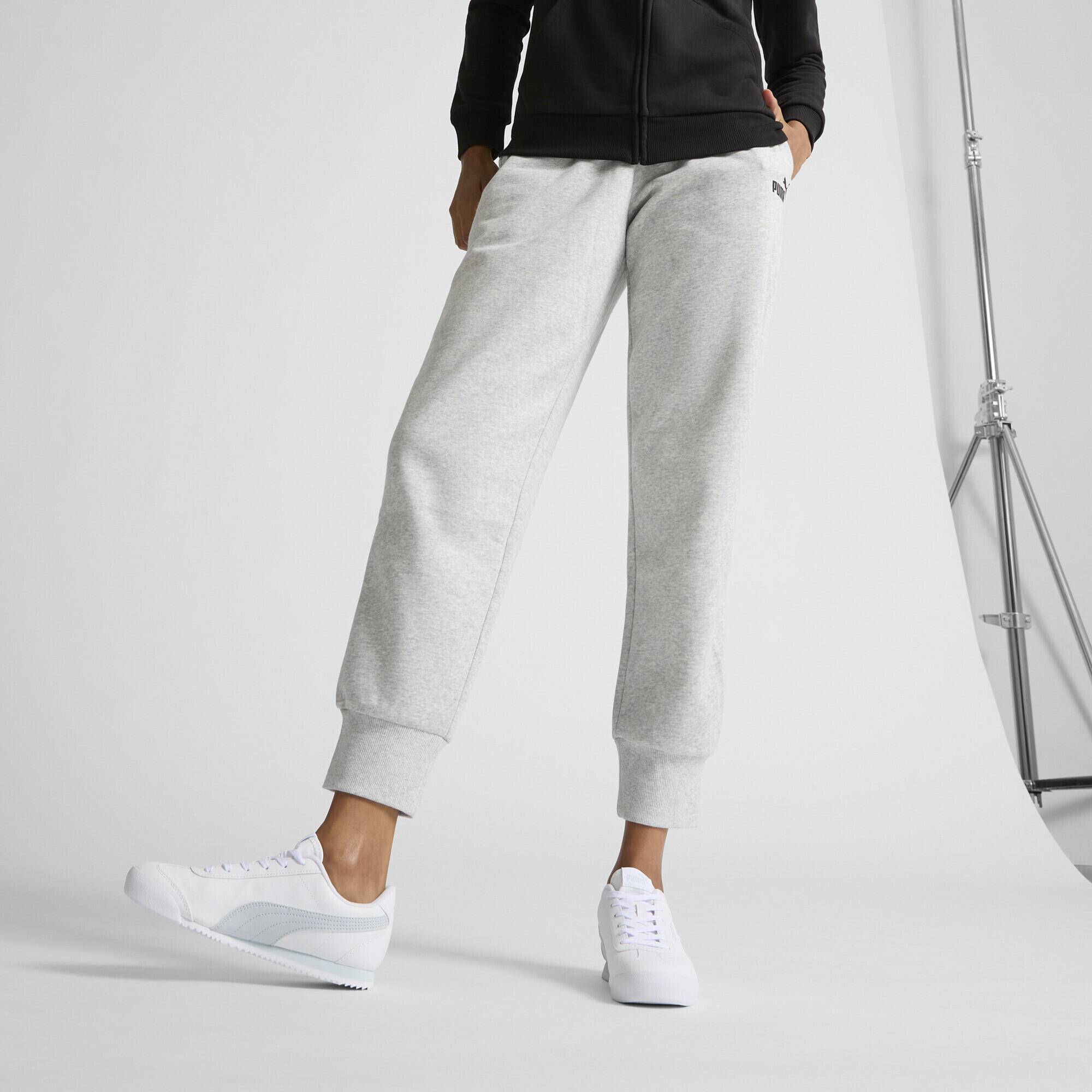 Pantalon de survêtement Essentials Femme PUMA Light Gray Heather 3/6