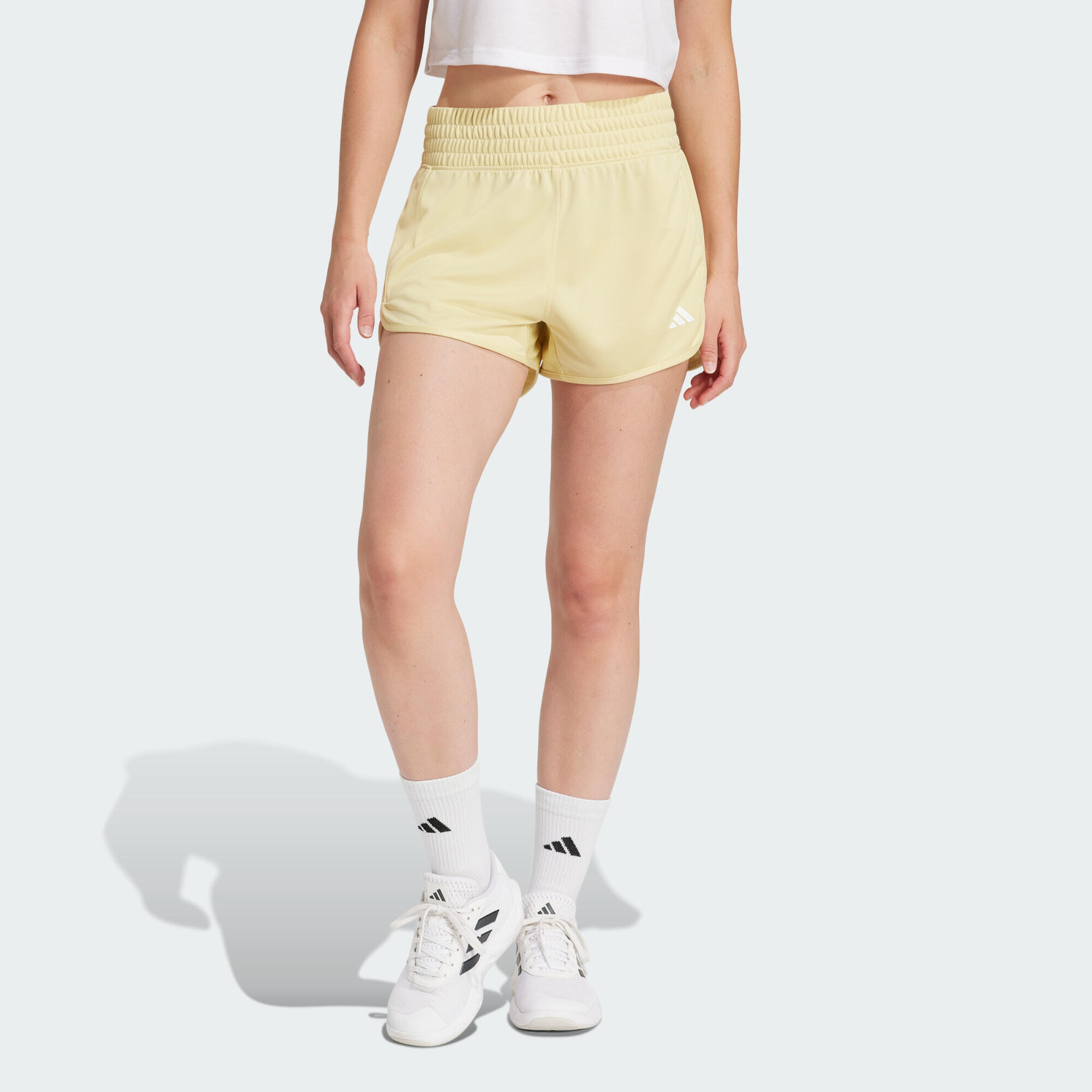 ADIDAS Pacer Essentials Knit High-Rise Shorts