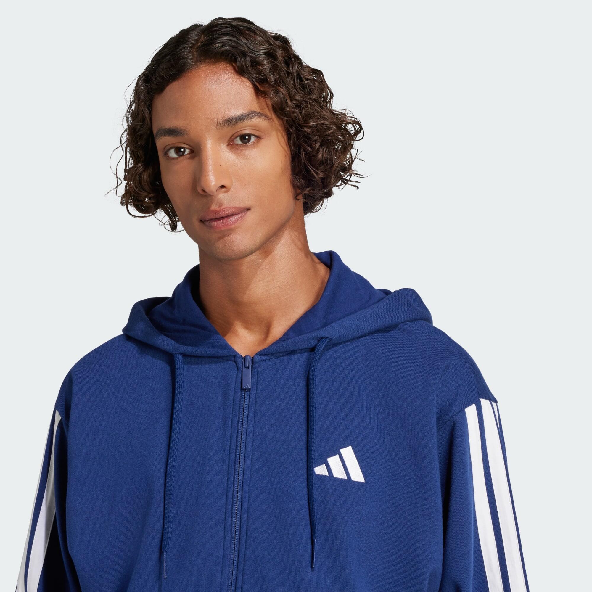 Essentials 3-Streifen French Terry Kapuzenjacke 4/5
