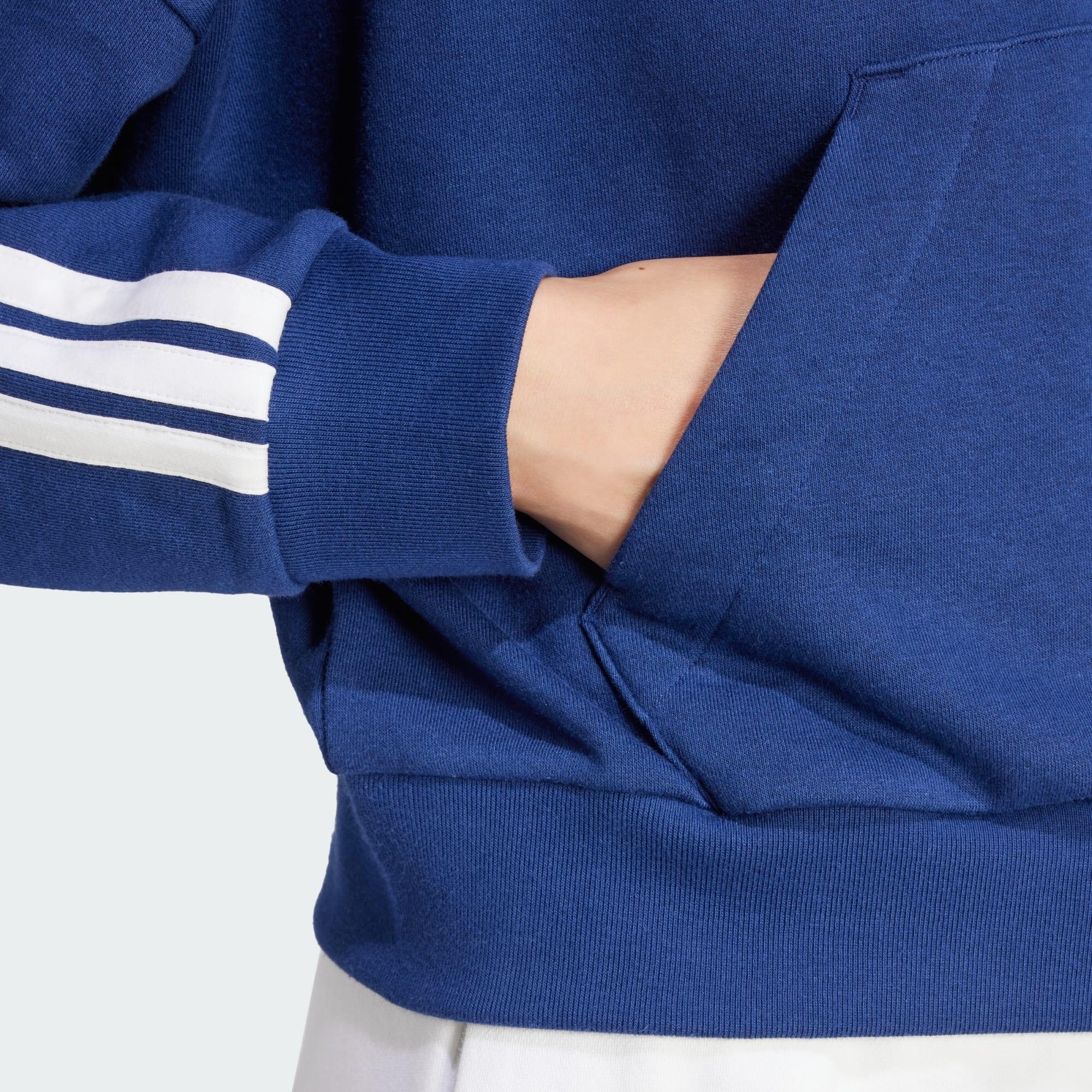 Essentials 3-Stripes French Terry Hoodie met Korte Rits 4/5