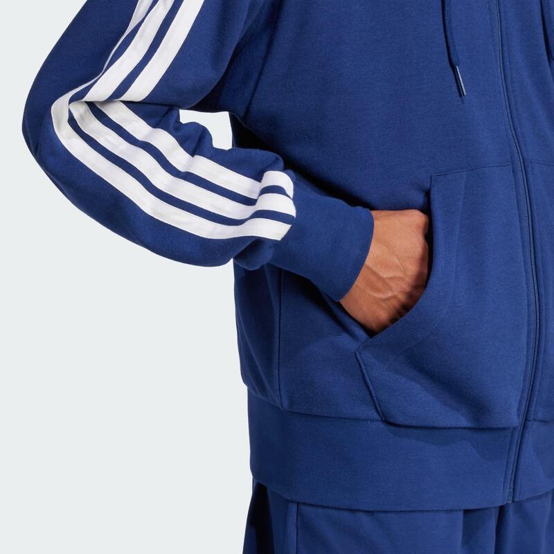 Mikina Essentials 3-Stripes French Terry Full-Zip