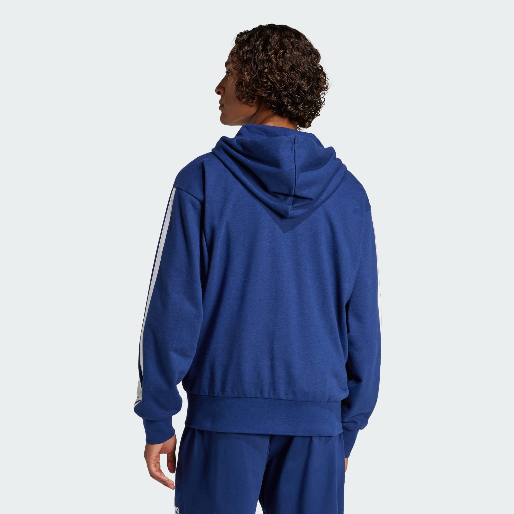 Essentials 3-Streifen French Terry Kapuzenjacke 3/5