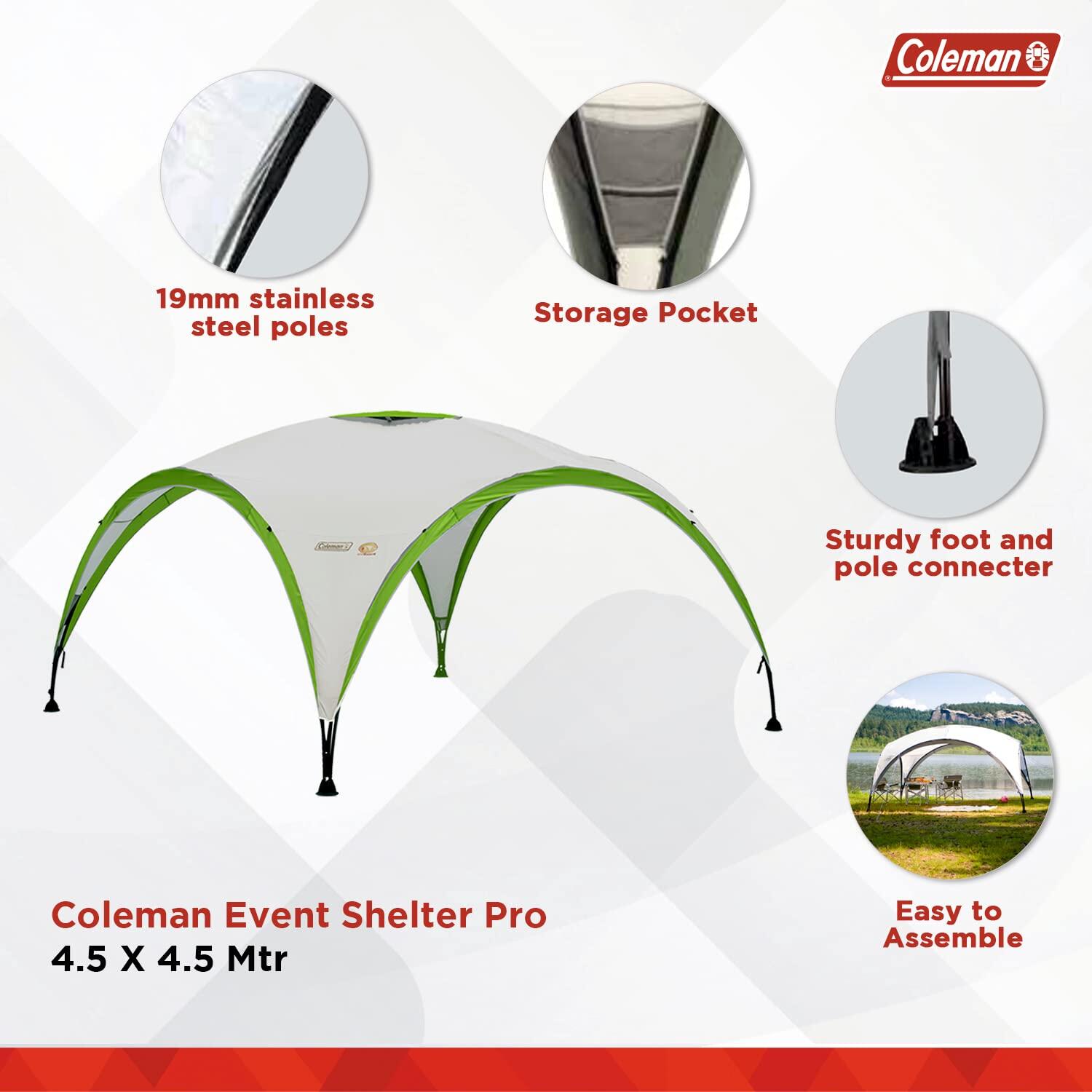 Event Shelter Pro 15 x 15 ft with UV & Water Protected Flysheet, Extra Large Event Tent with Sturdy Steel Poles for Festivals, G