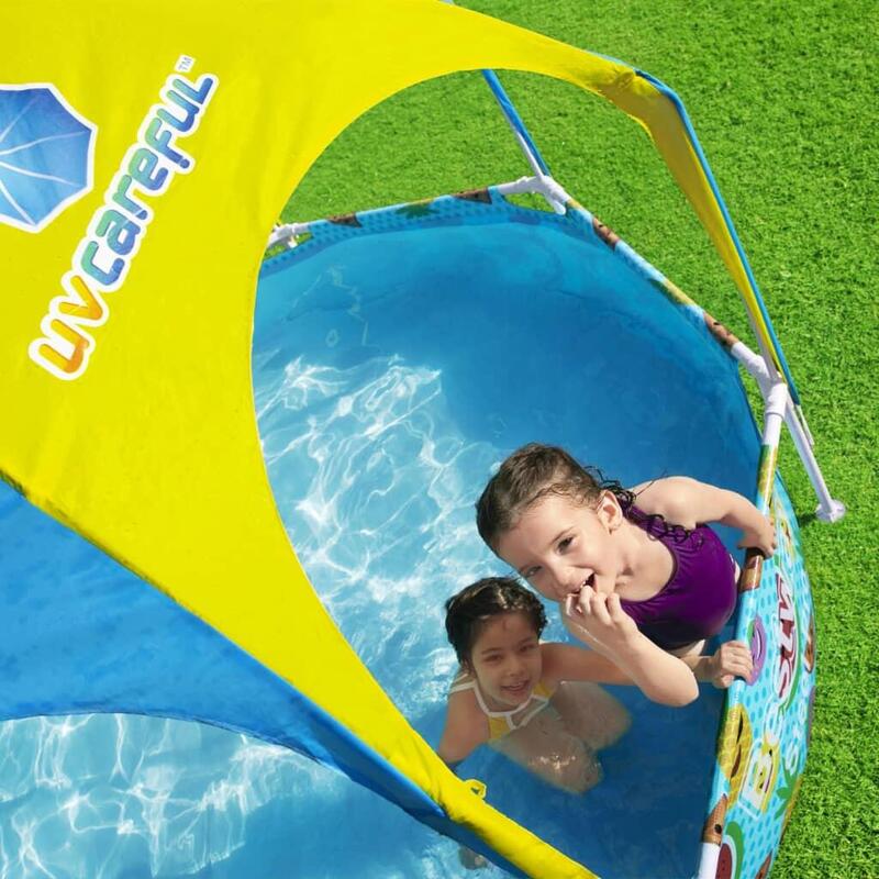 244 x 51 cm Bestway Splash-in-Shade zwembad met schaduw koepel en sproeier