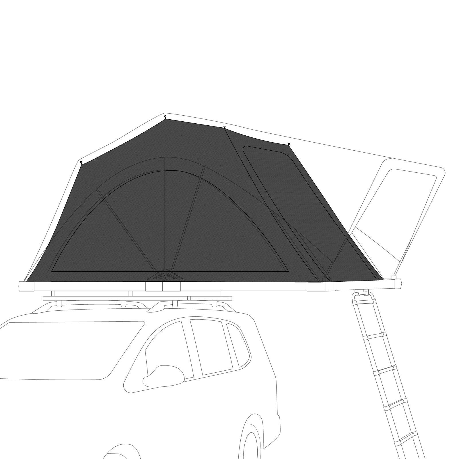 QEEDO qeedo Freedom Family 4 Thermo Tent Innenzelt für Dachzelt Schlafkabine