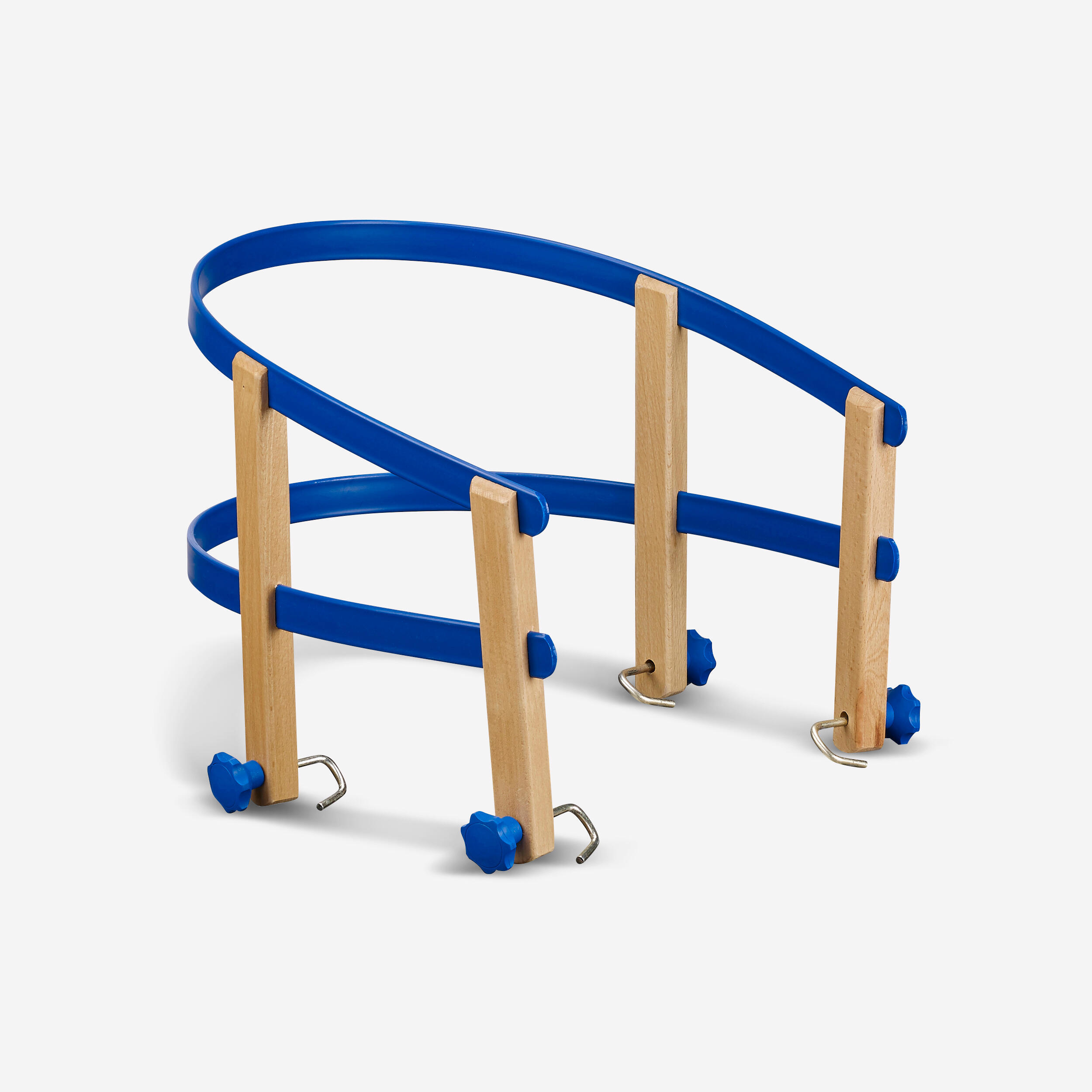 Tweedehands - Kinderzitje voor houten slee blauw - UITSTEKEND 1/4