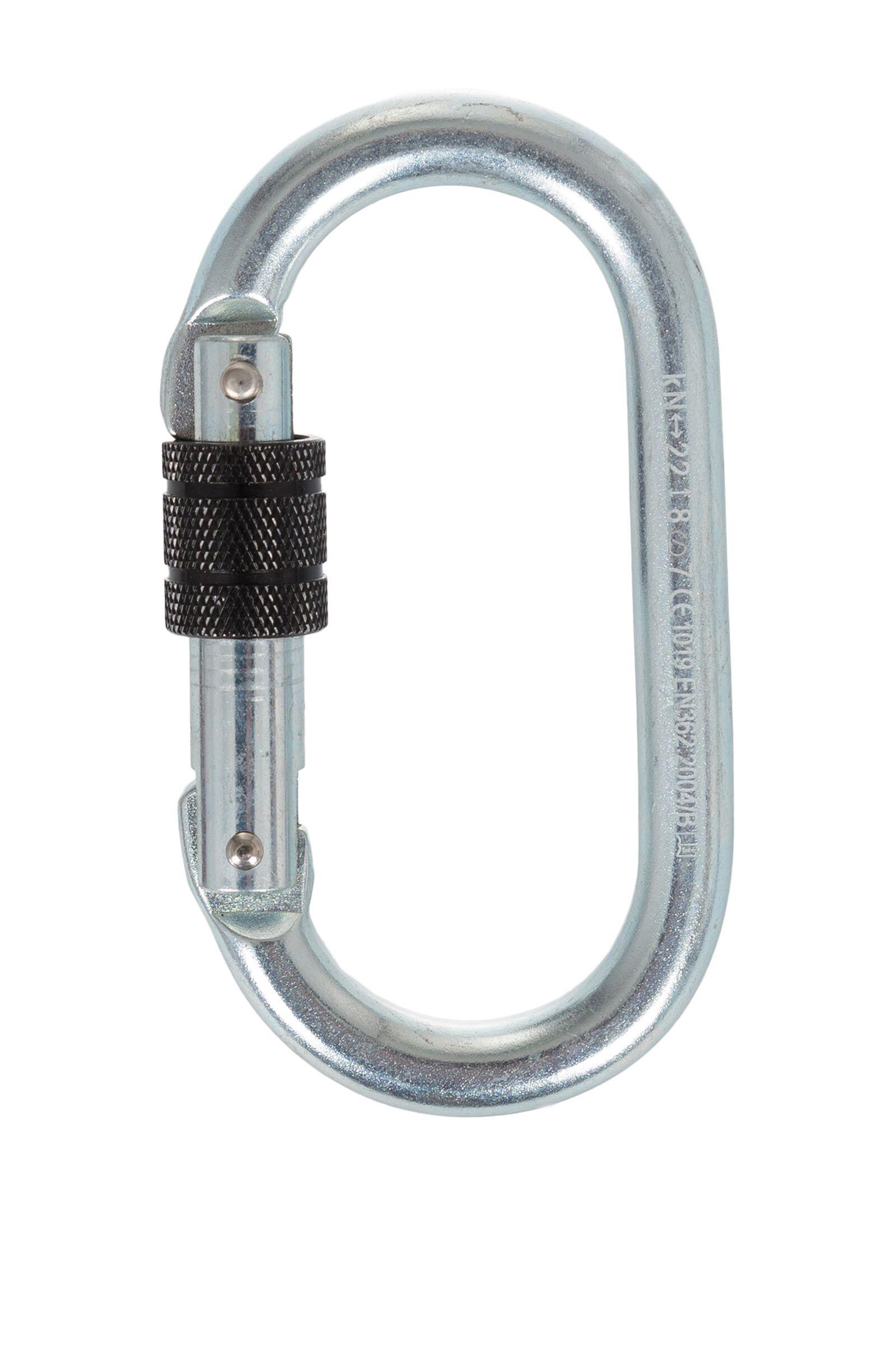 4 Moschettoni Da Arrampicata In Acciaio Inox - Con Vite Di Sicurezza - Per Escursionismo E Campeggio - Foto 10