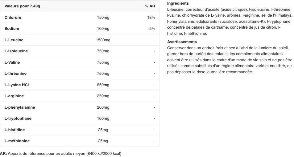 Acides aminés essentiels - Xtend EAA - Tropical 300g 2/3