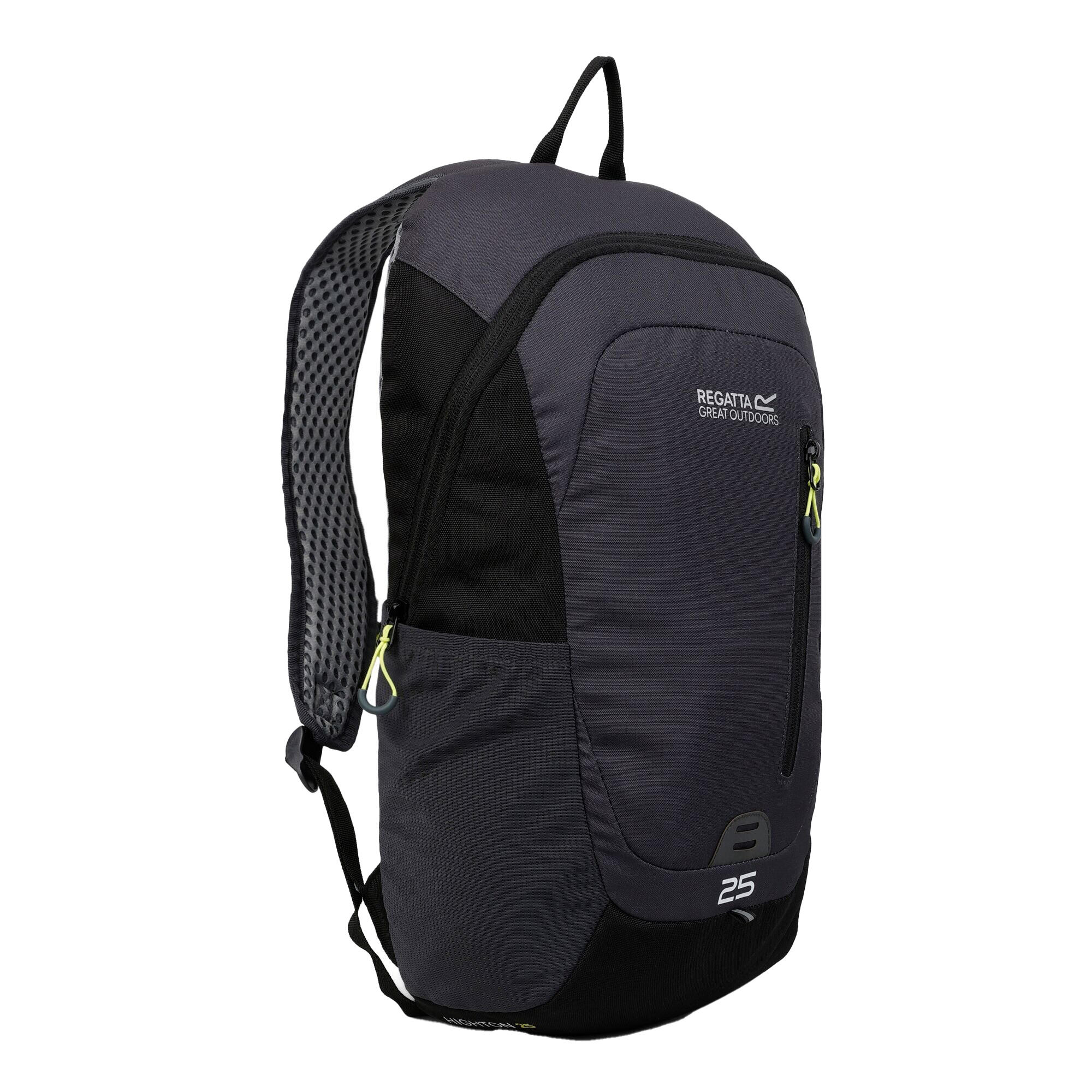 25L Zaino Regatta Highton V2 Nero Grigio Foca 3/4