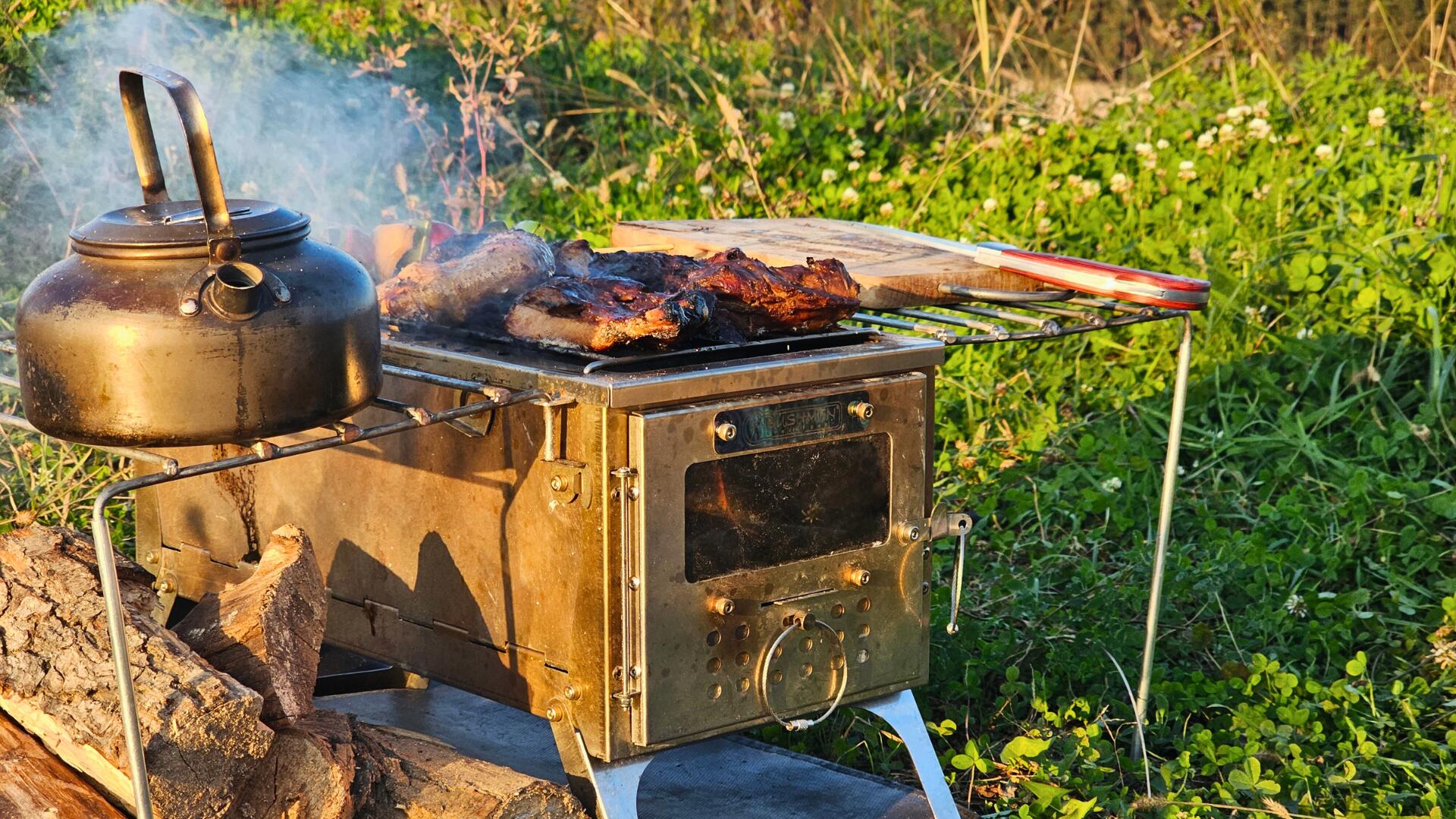 FASTFOLD grill - panel do piecyka FASTFOLD BUSHMEN L stal 3/7