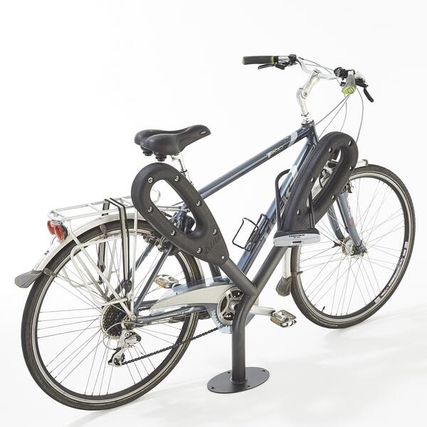 Mottez - Poteau Range 2 Vélos Papillon - Arceau De Stationnement Vélo - Noir - 2 Places - Decathlon