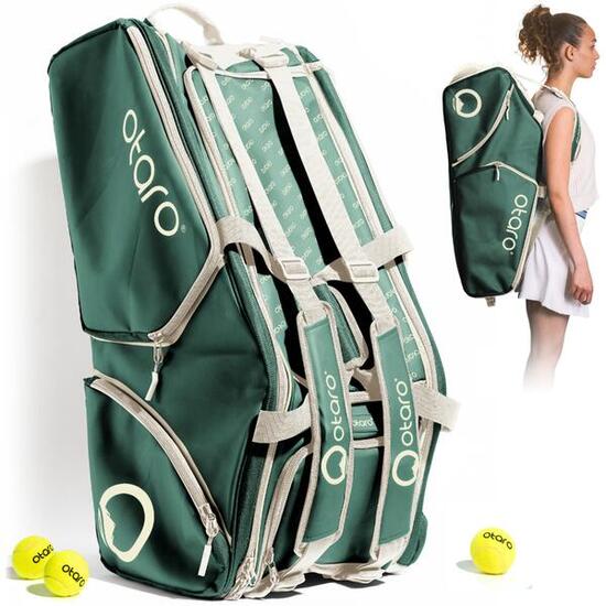 Sac de tennis avec compartiment à chaussures pour 4-8 raquettes | 82L Noir Bleu