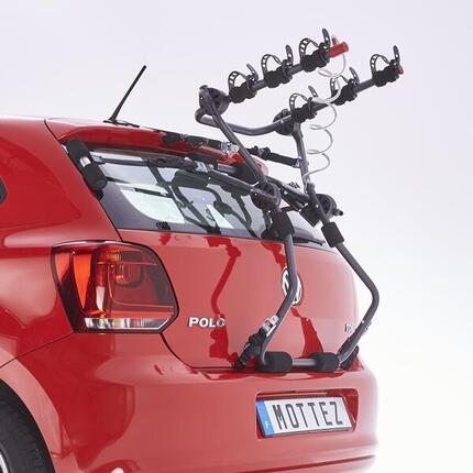 Porte-vélos 3 vélos sur hayon barres de toit ou railing avec antivol SHIVA