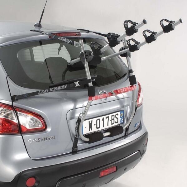 Mottez - Porte-vélo 3 Vélos À Sangles Crabot Sur Hayon Athena 3 - Porte-vélo - Noir - Taille Unique - Decathlon