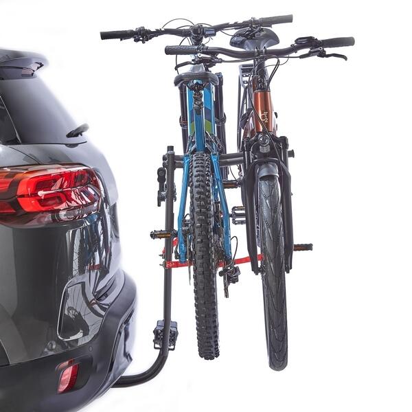 Porte-vélo 2 vélos électriques suspendus sur attelage JUPITER 2 ELEC 2/5