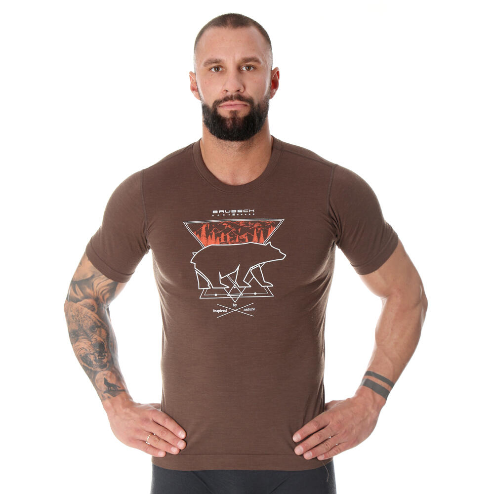 Koszulka turystyczna OUTDOOR WOOL PRO z wełną merino Męska 2/4