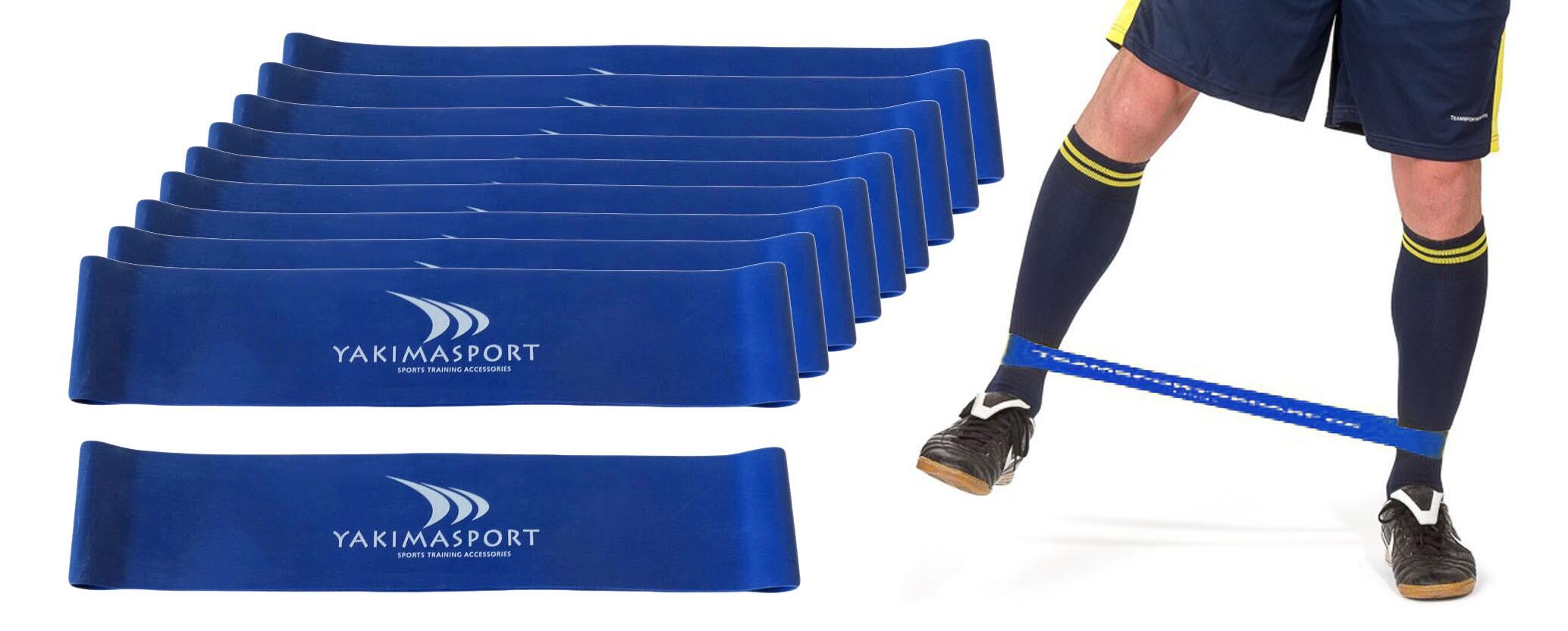 YAKIMASPORT Fitness guma - sada 20 gumiček MODRÁ s vysokým odporem