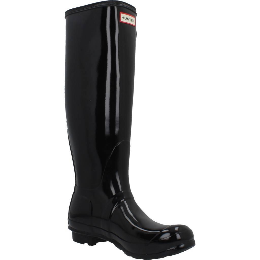 Botas Mujer Hunter Botas Mujer Hunter Original Tall Gloss Black Negro Negro 5/6